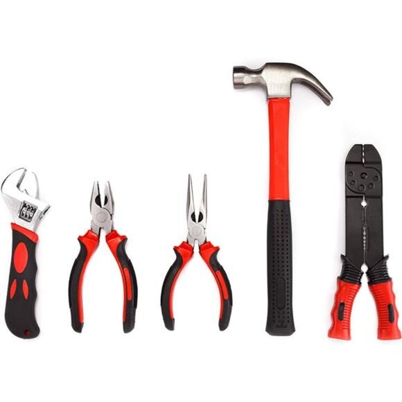 160 Piece General Household Hand Tool Set Kit with Plastic Toolbox - Picture 2 of 6